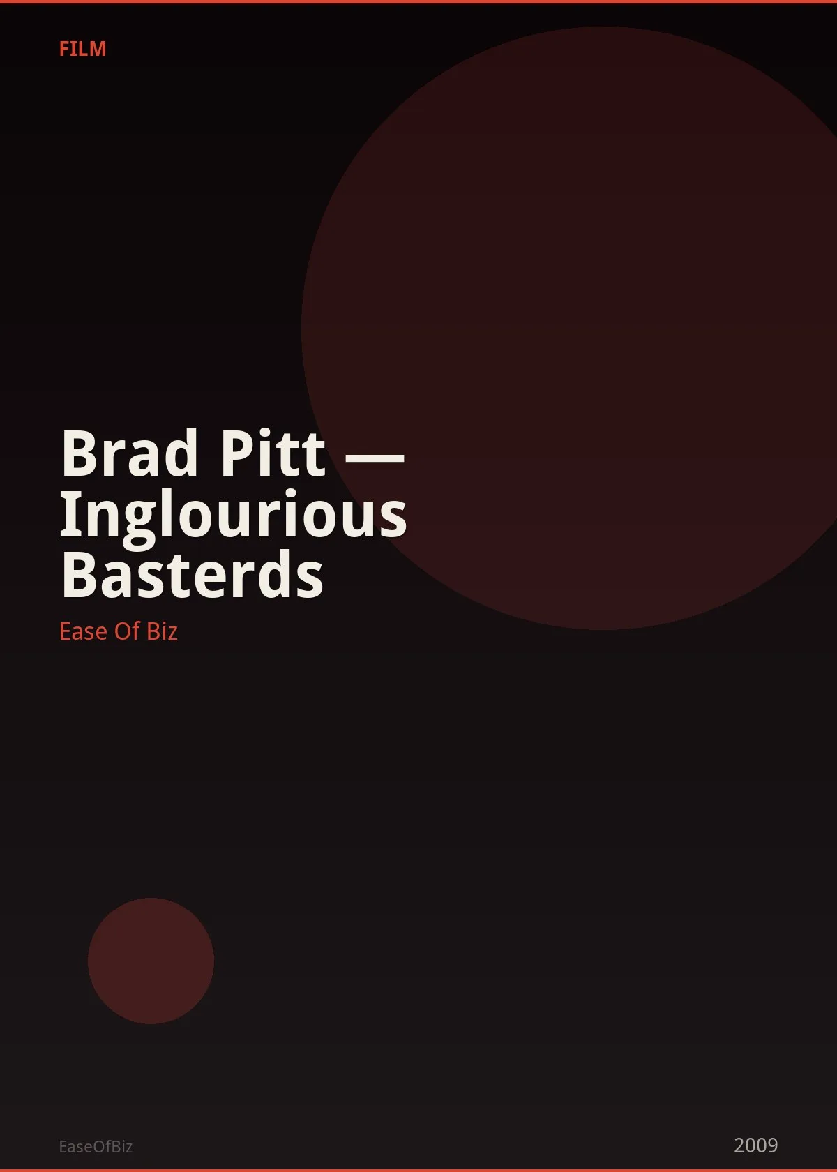 Brad Pitt — Inglourious Basterds