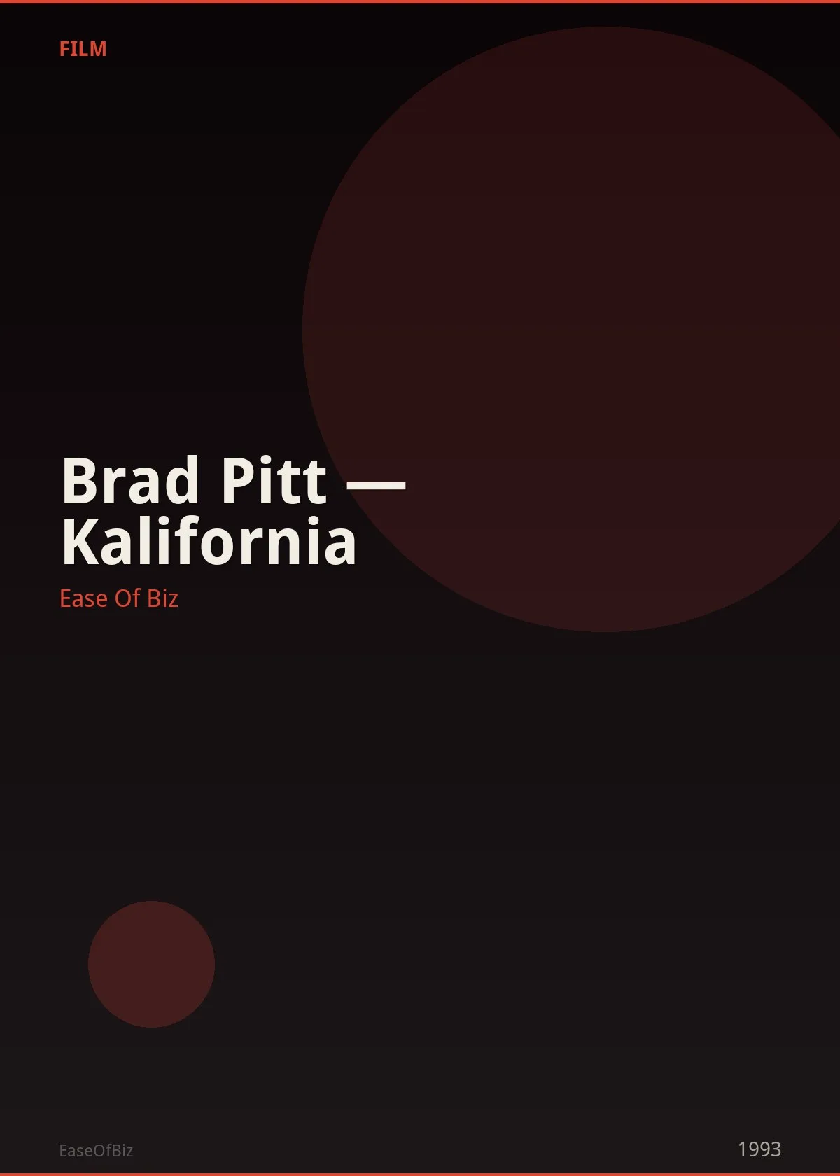 Brad Pitt — Kalifornia