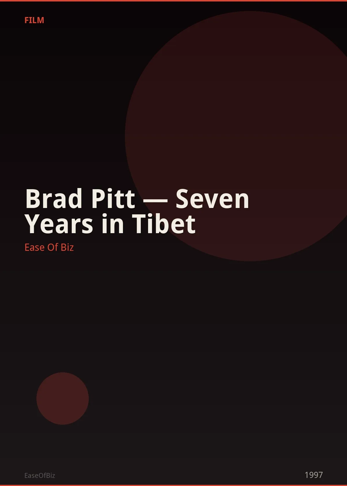 Brad Pitt — Seven Years in Tibet