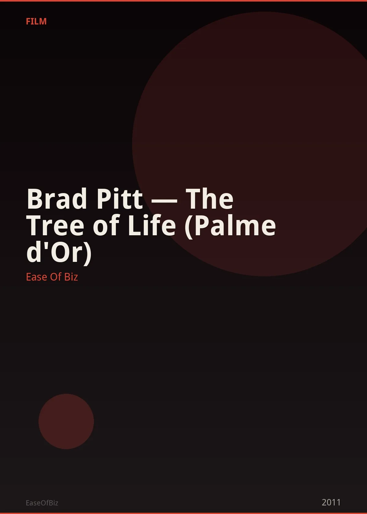 Brad Pitt — The Tree of Life (Palme d'Or)