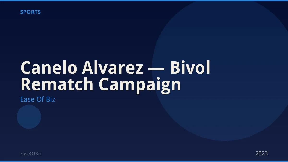Canelo Alvarez — Bivol Rematch Campaign