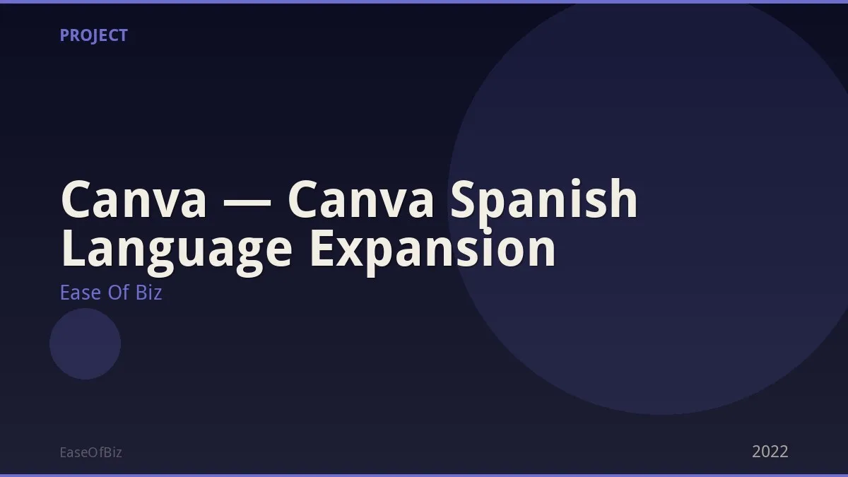 Canva — Canva Spanish Language Expansion