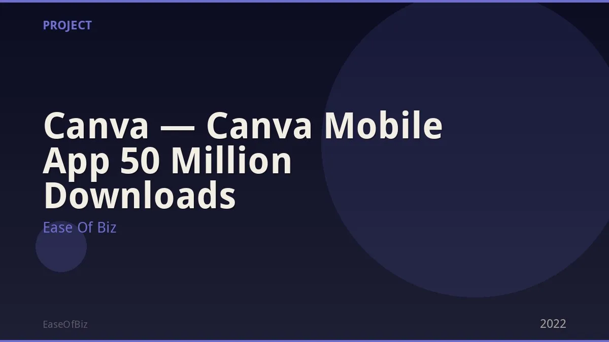 Canva — Canva Mobile App 50 Million Downloads
