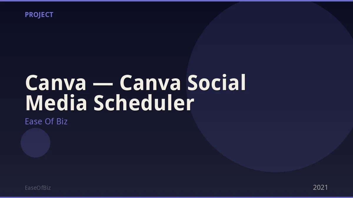 Canva — Canva Social Media Scheduler