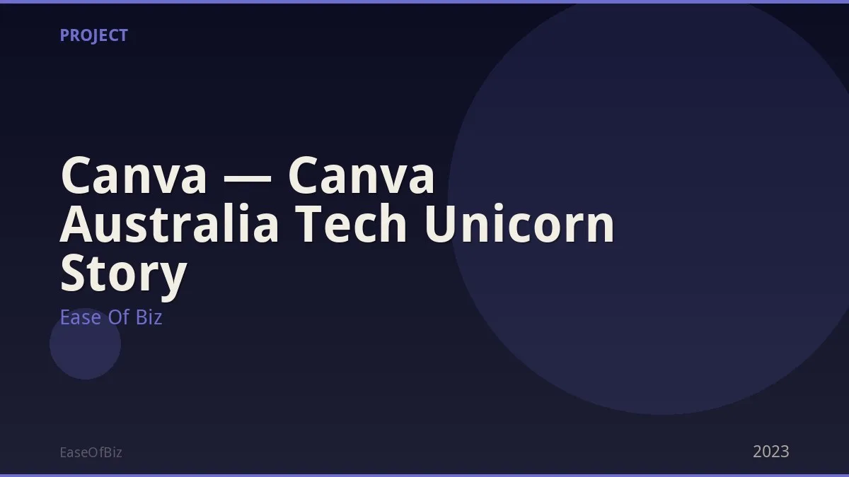 Canva — Canva Australia Tech Unicorn Story