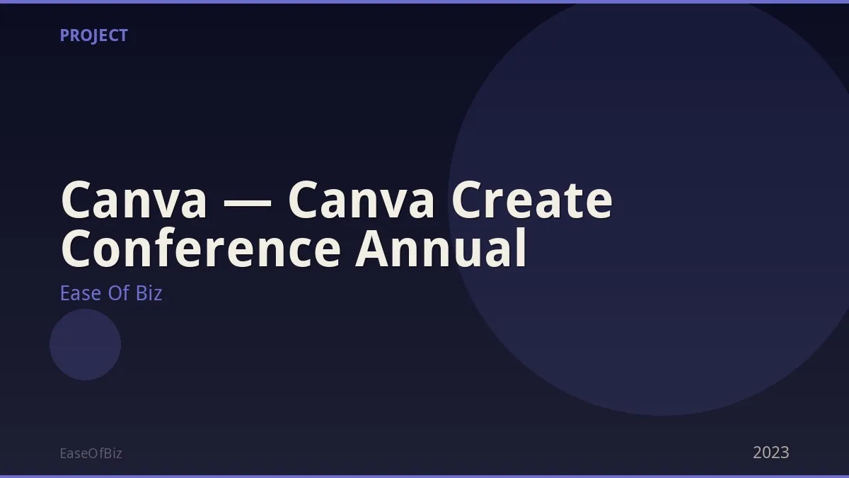Canva — Canva Create Conference Annual