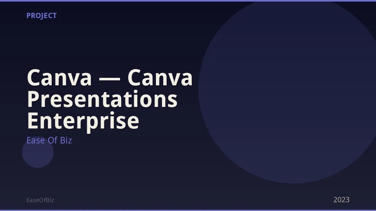 Canva — Canva Presentations Enterprise