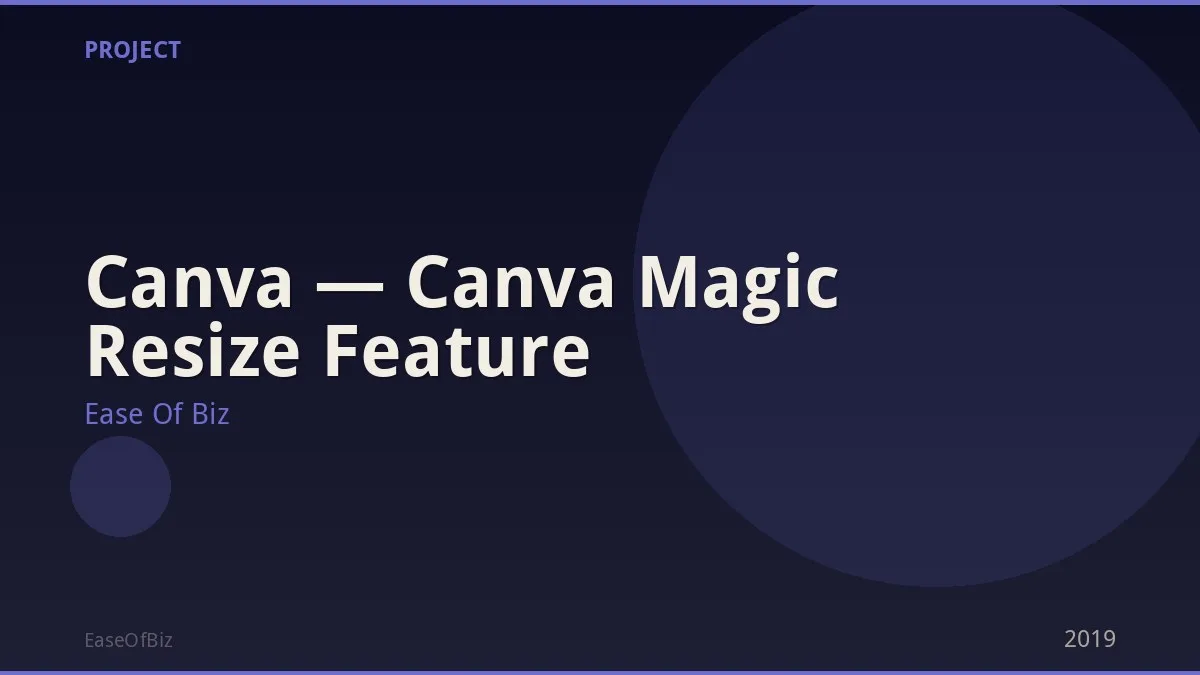 Canva — Canva Magic Resize Feature