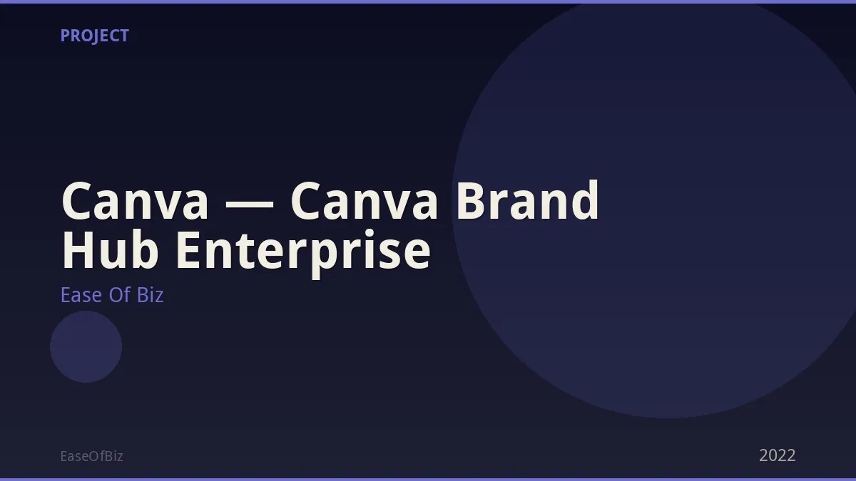 Canva — Canva Brand Hub Enterprise