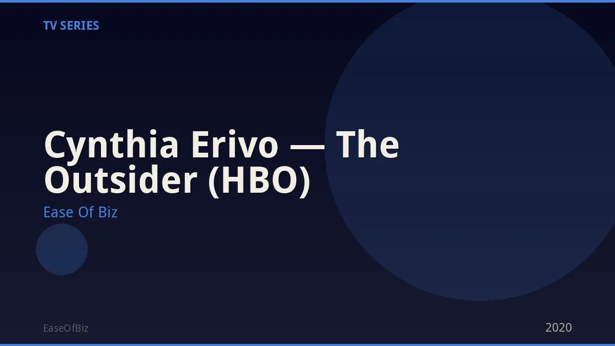 Cynthia Erivo — The Outsider (HBO)
