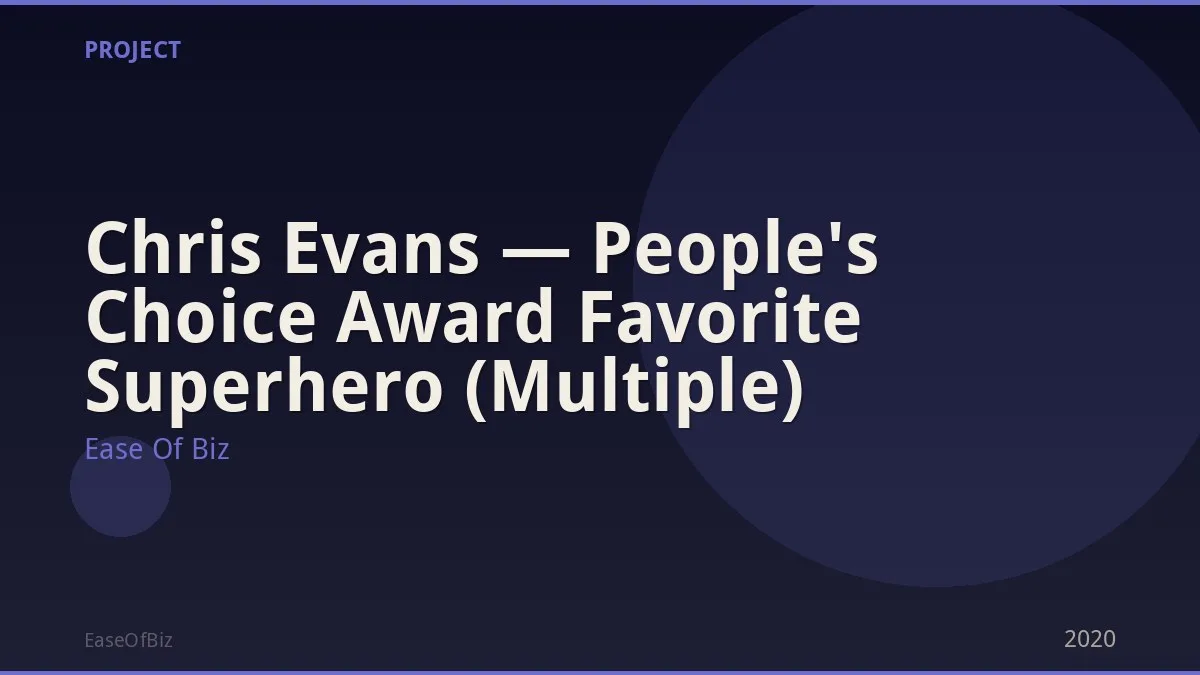 Chris Evans — People's Choice Award Favorite Superhero (Multiple)
