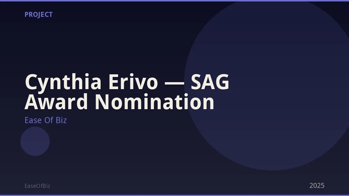 Cynthia Erivo — SAG Award Nomination