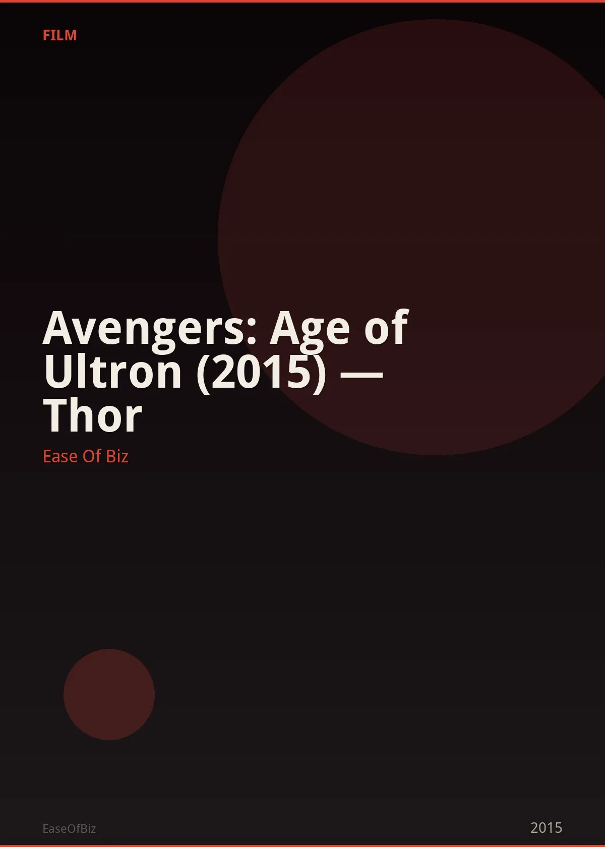 Avengers: Age of Ultron (2015) — Thor