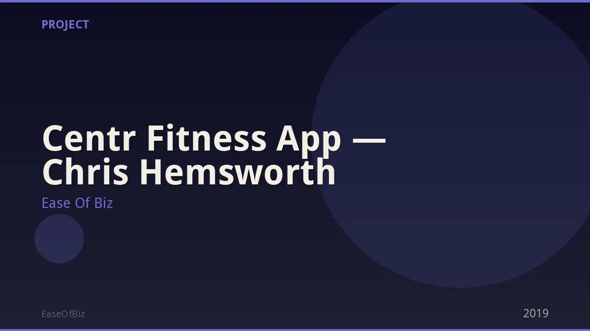 Centr Fitness App — Chris Hemsworth