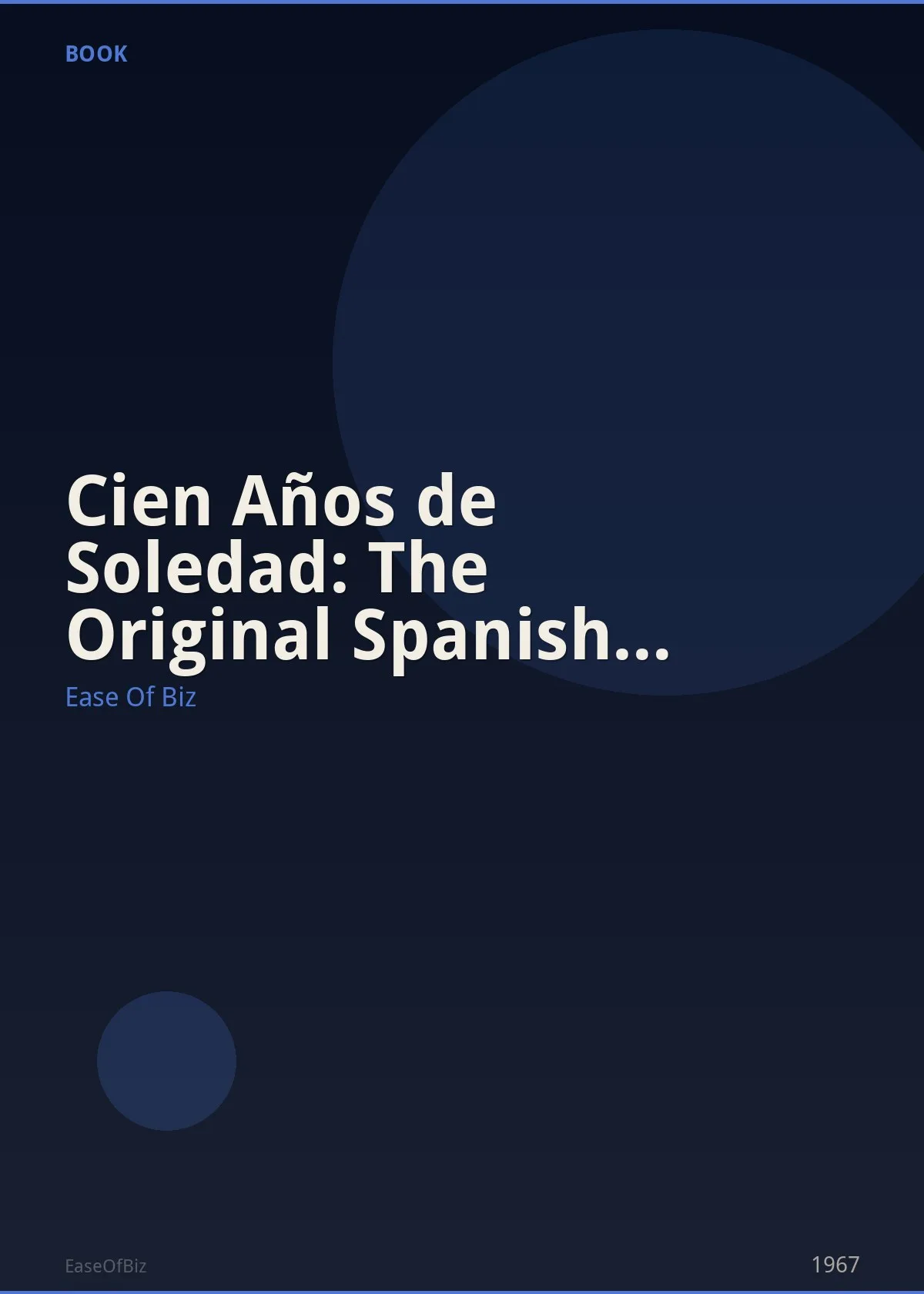 Cien Años de Soledad: The Original Spanish Edition