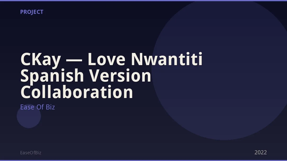 CKay — Love Nwantiti Spanish Version Collaboration