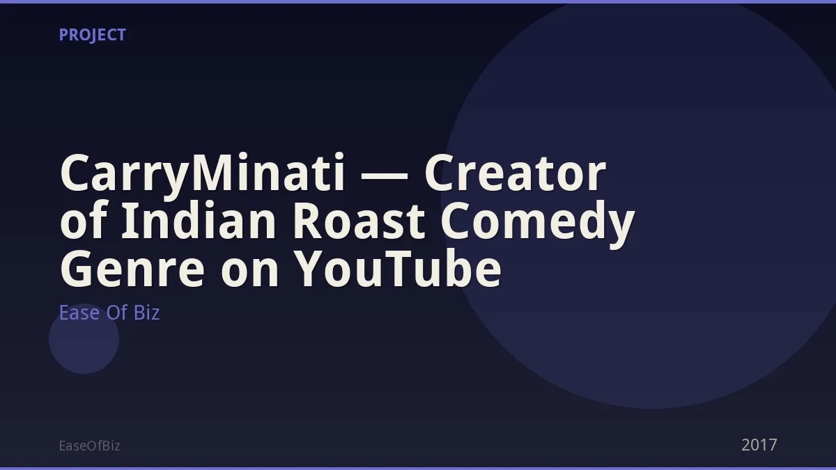 CarryMinati — Creator of Indian Roast Comedy Genre on YouTube