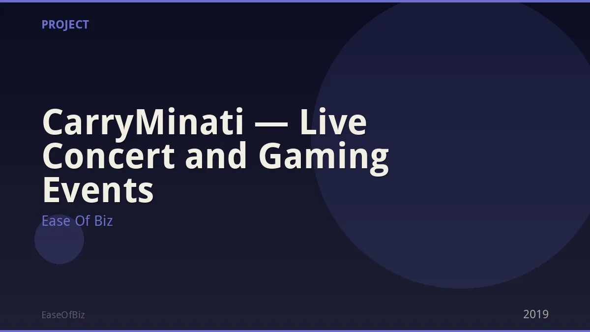 CarryMinati — Live Concert and Gaming Events