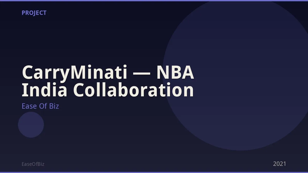 CarryMinati — NBA India Collaboration
