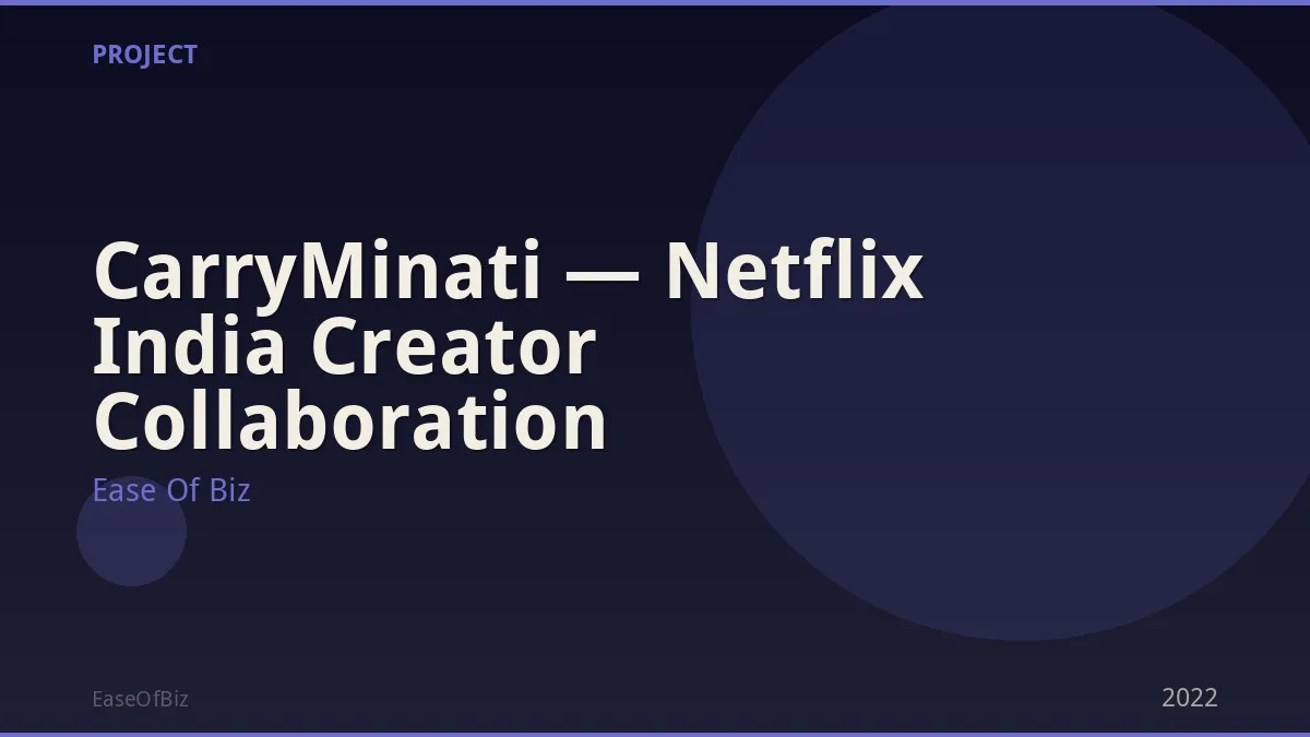 CarryMinati — Netflix India Creator Collaboration