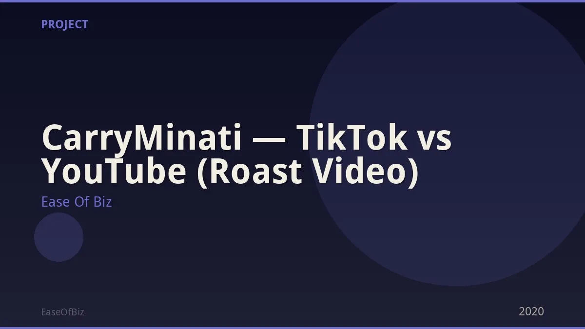 CarryMinati — TikTok vs YouTube (Roast Video)
