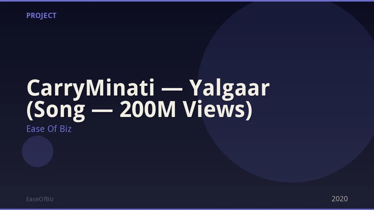 CarryMinati — Yalgaar (Song — 200M Views)