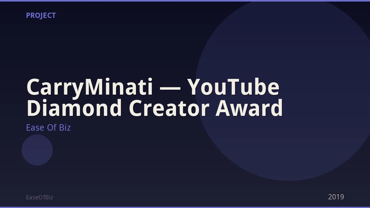 CarryMinati — YouTube Diamond Creator Award