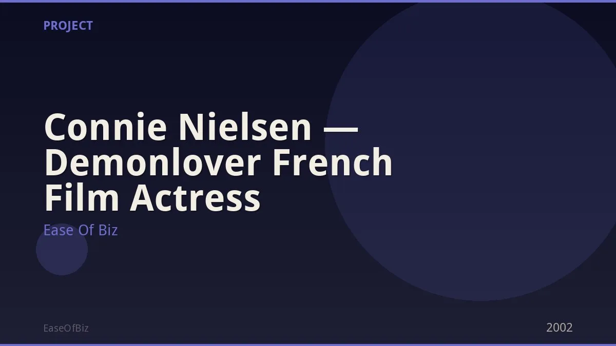 Connie Nielsen — Demonlover French Film Actress