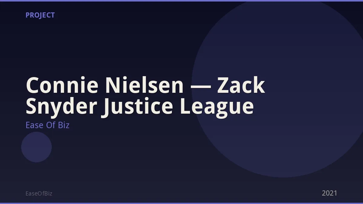 Connie Nielsen — Zack Snyder Justice League