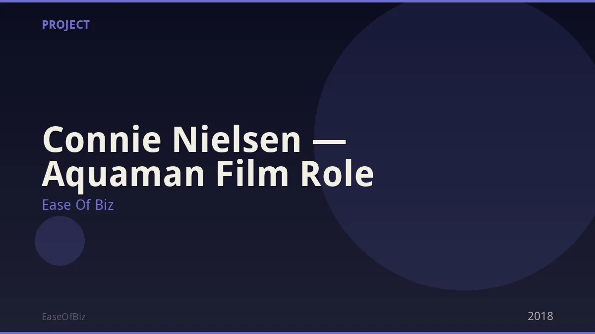 Connie Nielsen — Aquaman Film Role