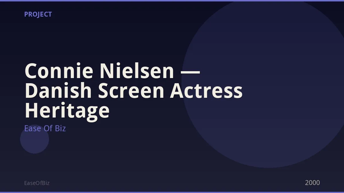 Connie Nielsen — Danish Screen Actress Heritage