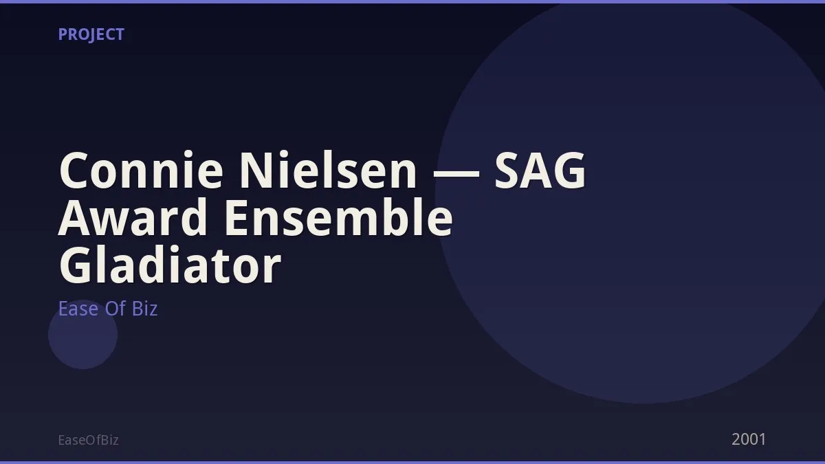Connie Nielsen — SAG Award Ensemble Gladiator