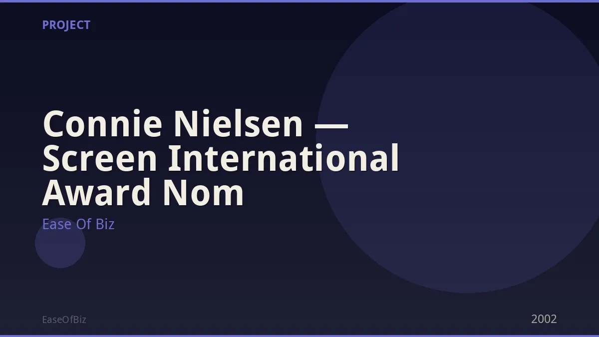 Connie Nielsen — Screen International Award Nom