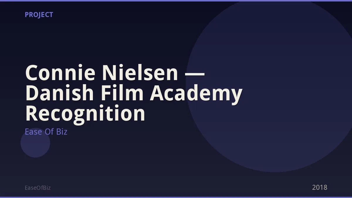 Connie Nielsen — Danish Film Academy Recognition