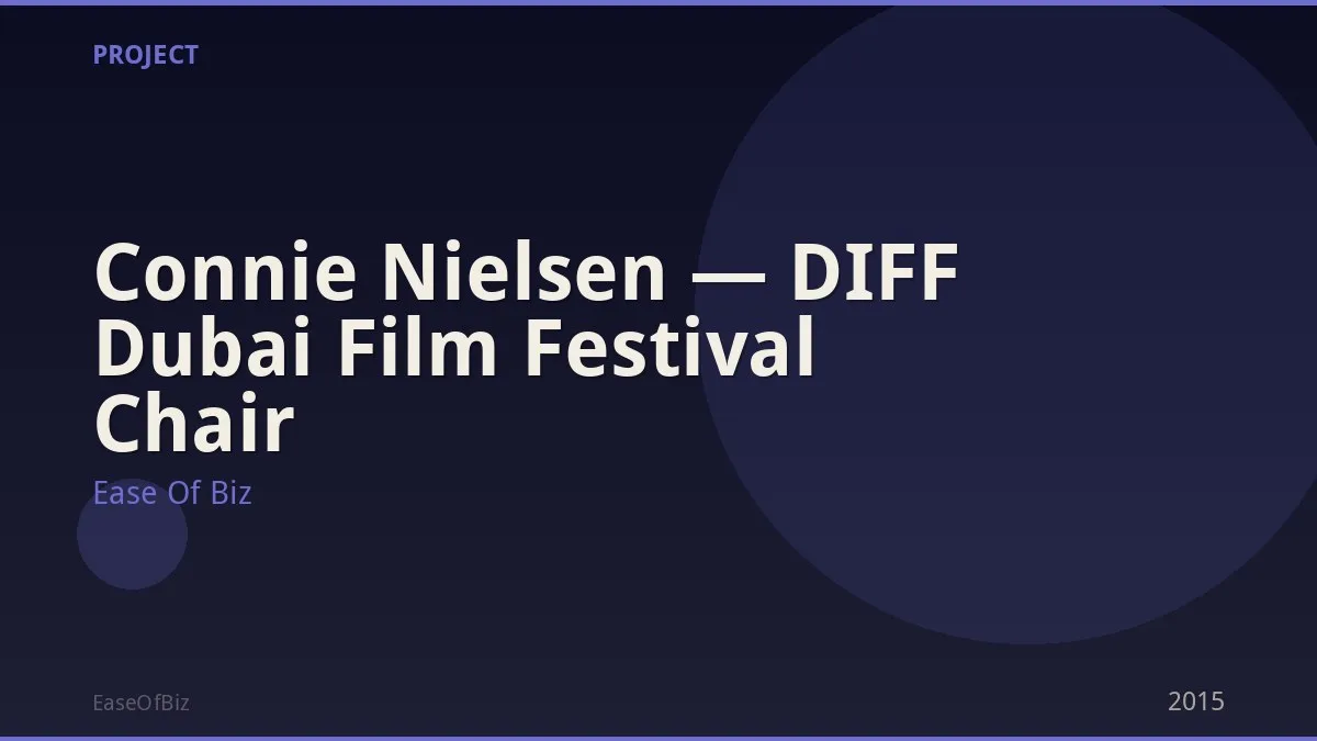 Connie Nielsen — DIFF Dubai Film Festival Chair