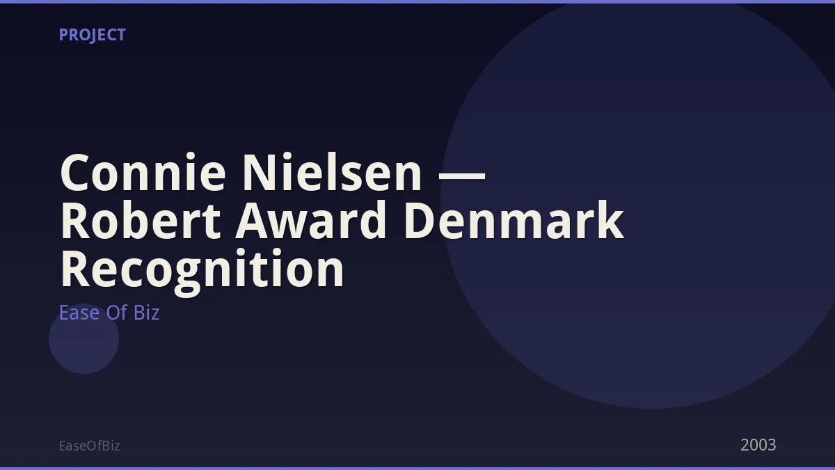Connie Nielsen — Robert Award Denmark Recognition