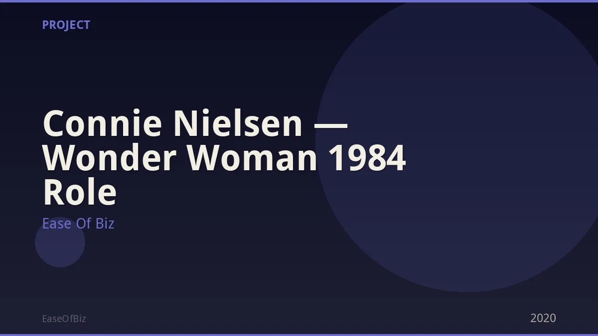 Connie Nielsen — Wonder Woman 1984 Role