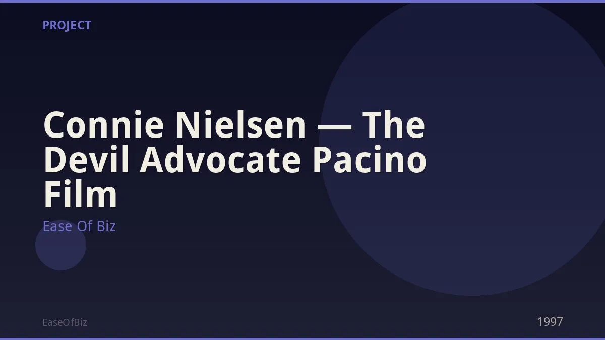 Connie Nielsen — The Devil Advocate Pacino Film