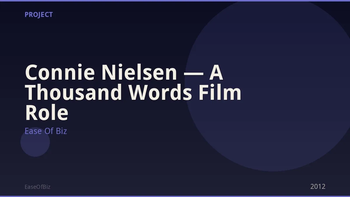 Connie Nielsen — A Thousand Words Film Role