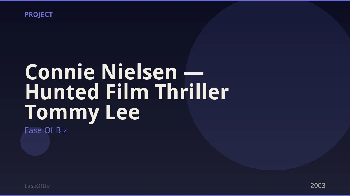 Connie Nielsen — Hunted Film Thriller Tommy Lee