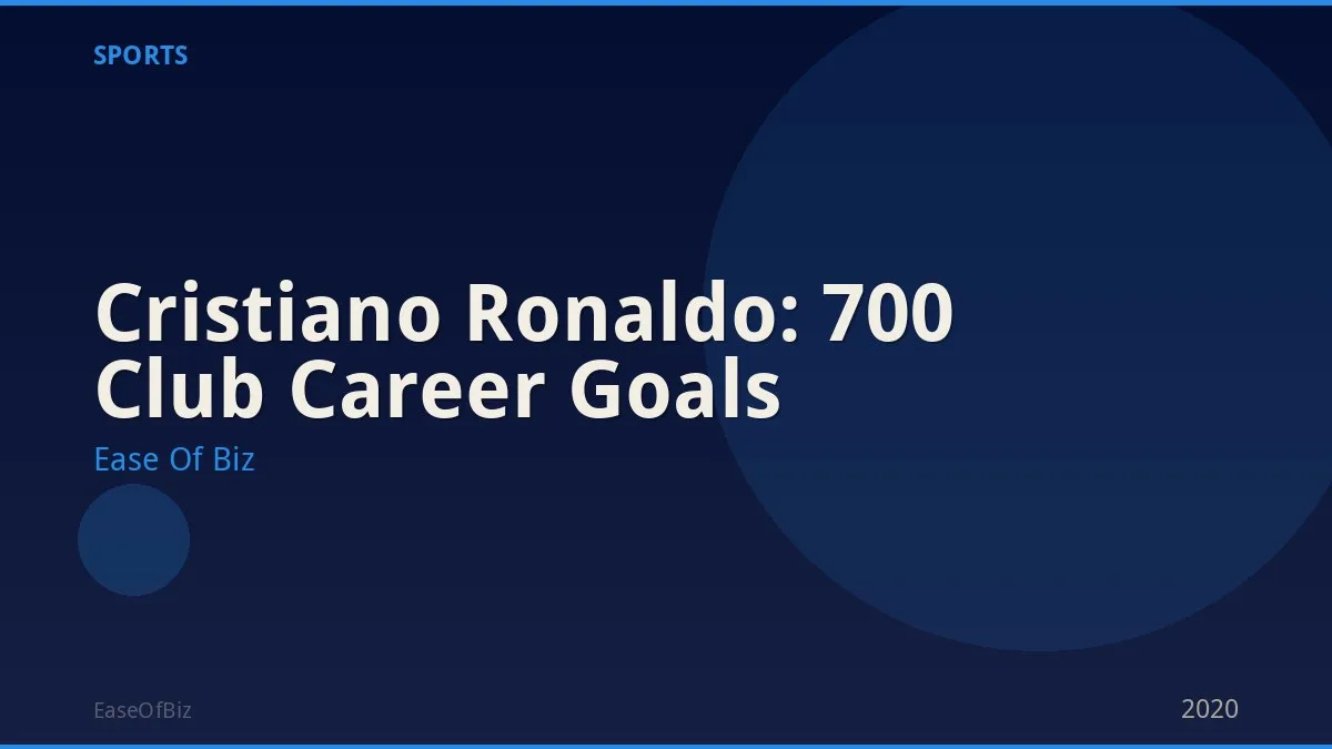 Cristiano Ronaldo: 700 Club Career Goals