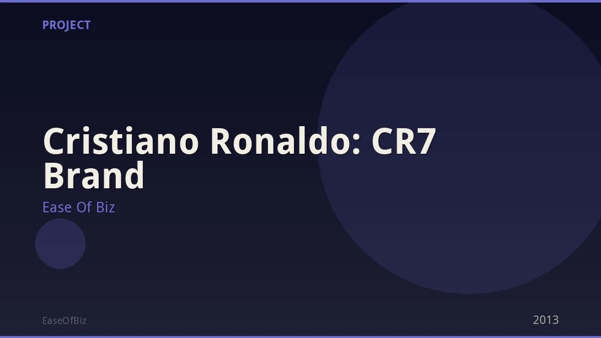 Cristiano Ronaldo: CR7 Brand