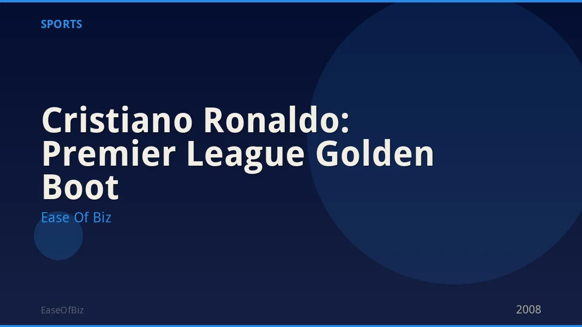 Cristiano Ronaldo: Premier League Golden Boot