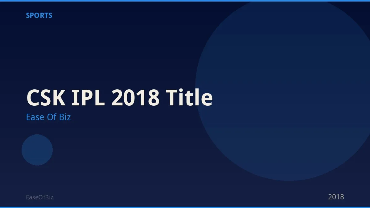 CSK IPL 2018 Title