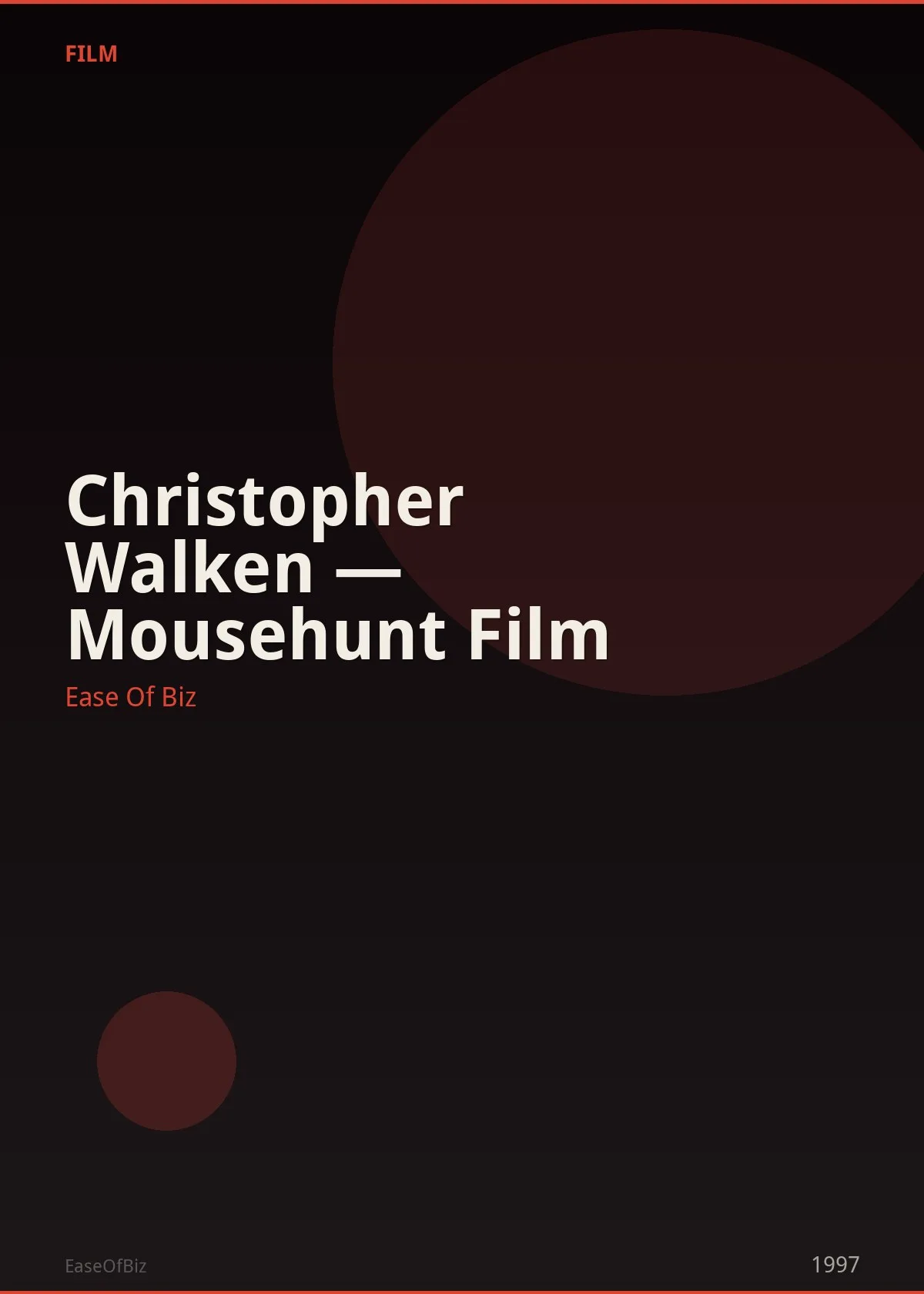 Christopher Walken — Mousehunt Film