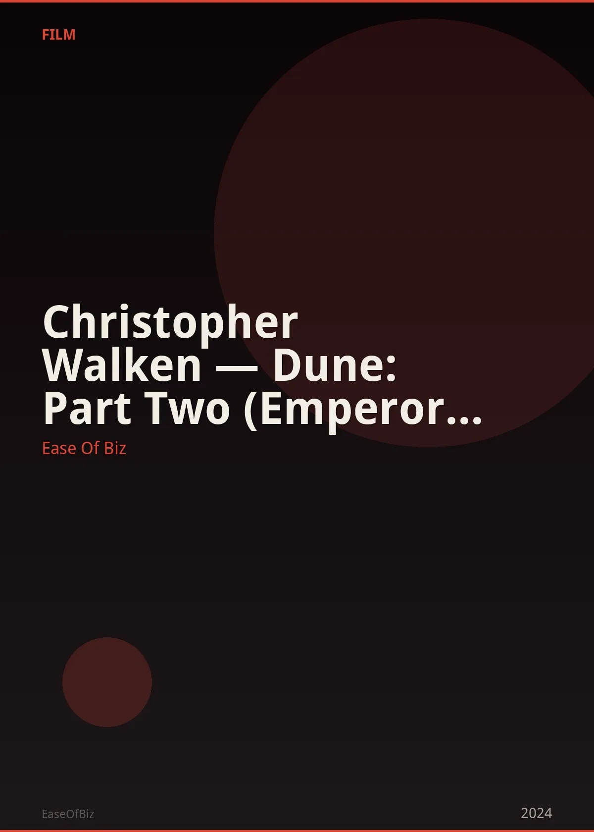 Christopher Walken — Dune: Part Two (Emperor Shaddam IV)