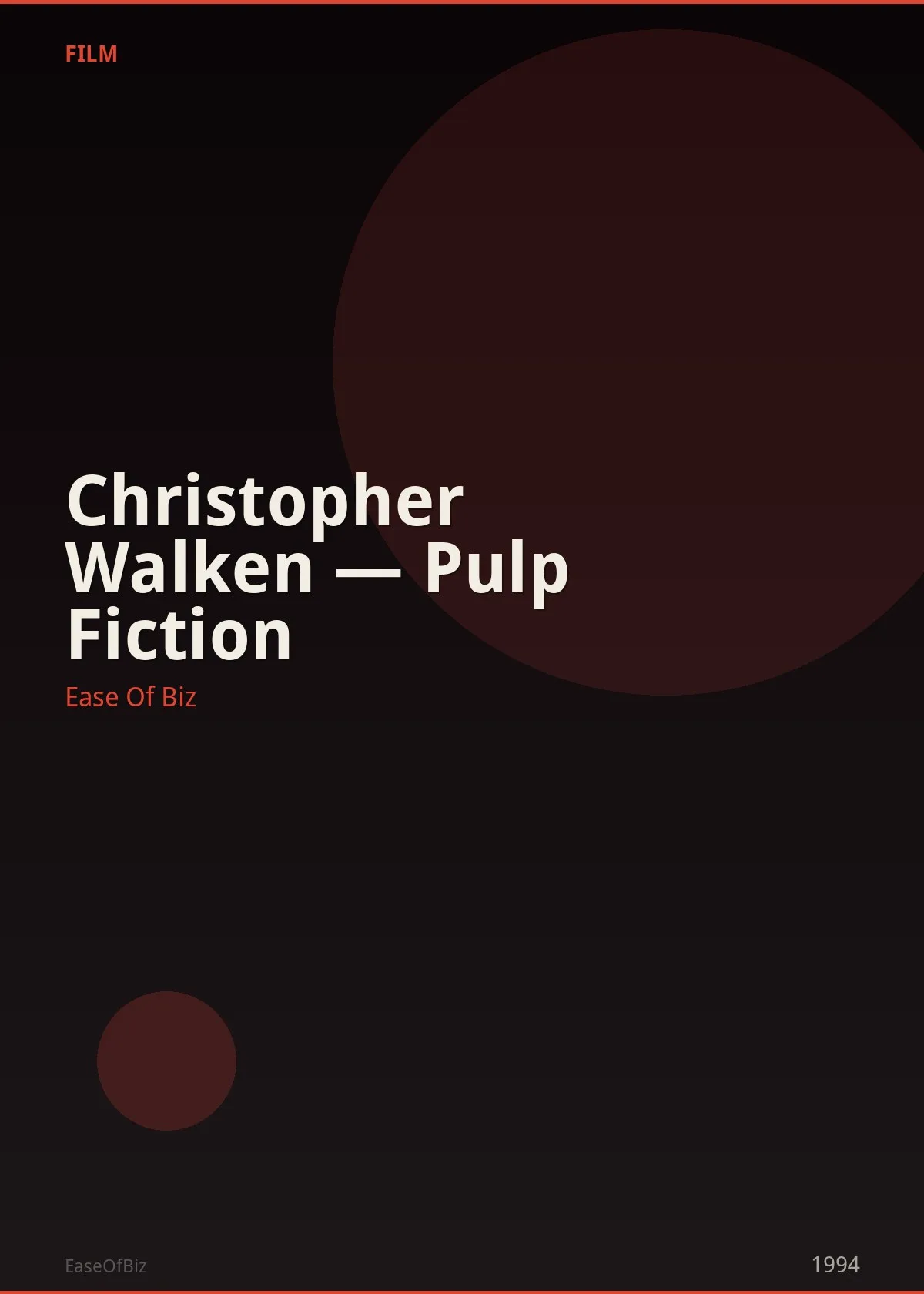Christopher Walken — Pulp Fiction