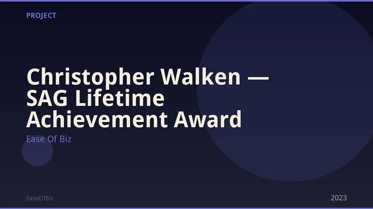 Christopher Walken — SAG Lifetime Achievement Award