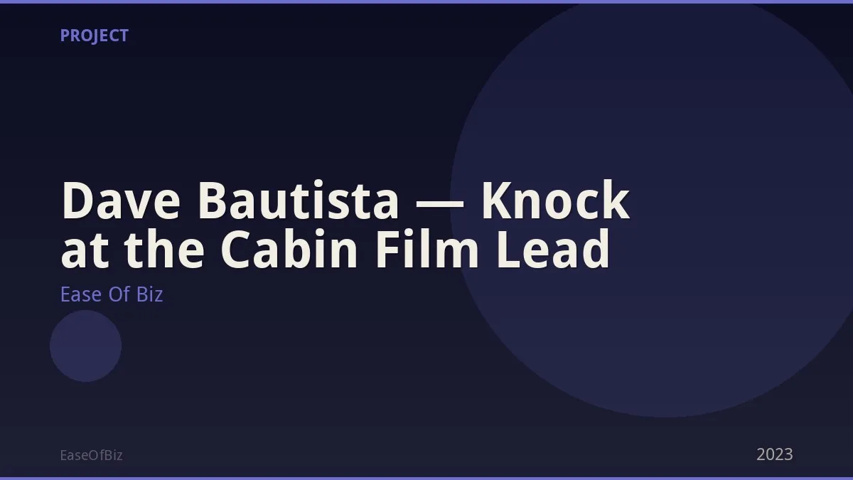 Dave Bautista — Knock at the Cabin Film Lead