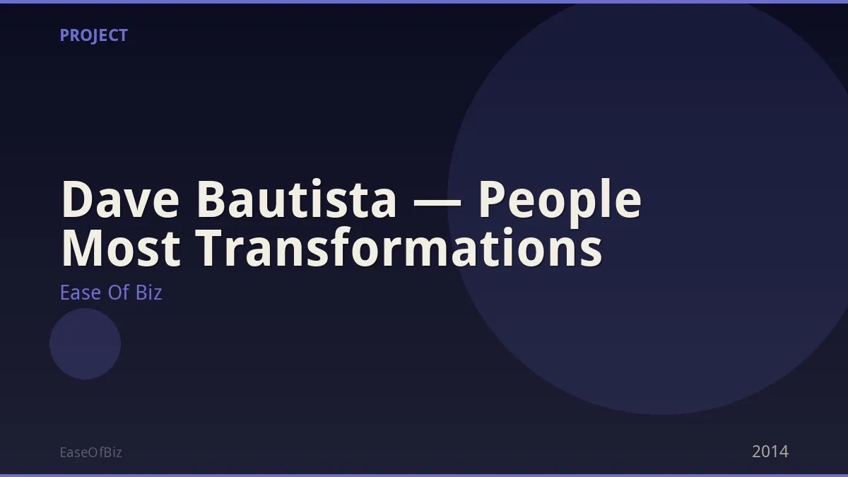 Dave Bautista — People Most Transformations